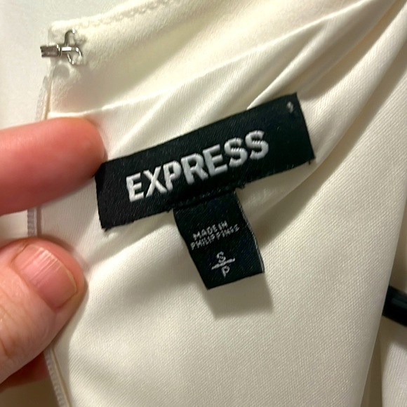 Express cream mock neck midi dress - Picture 7 of 8